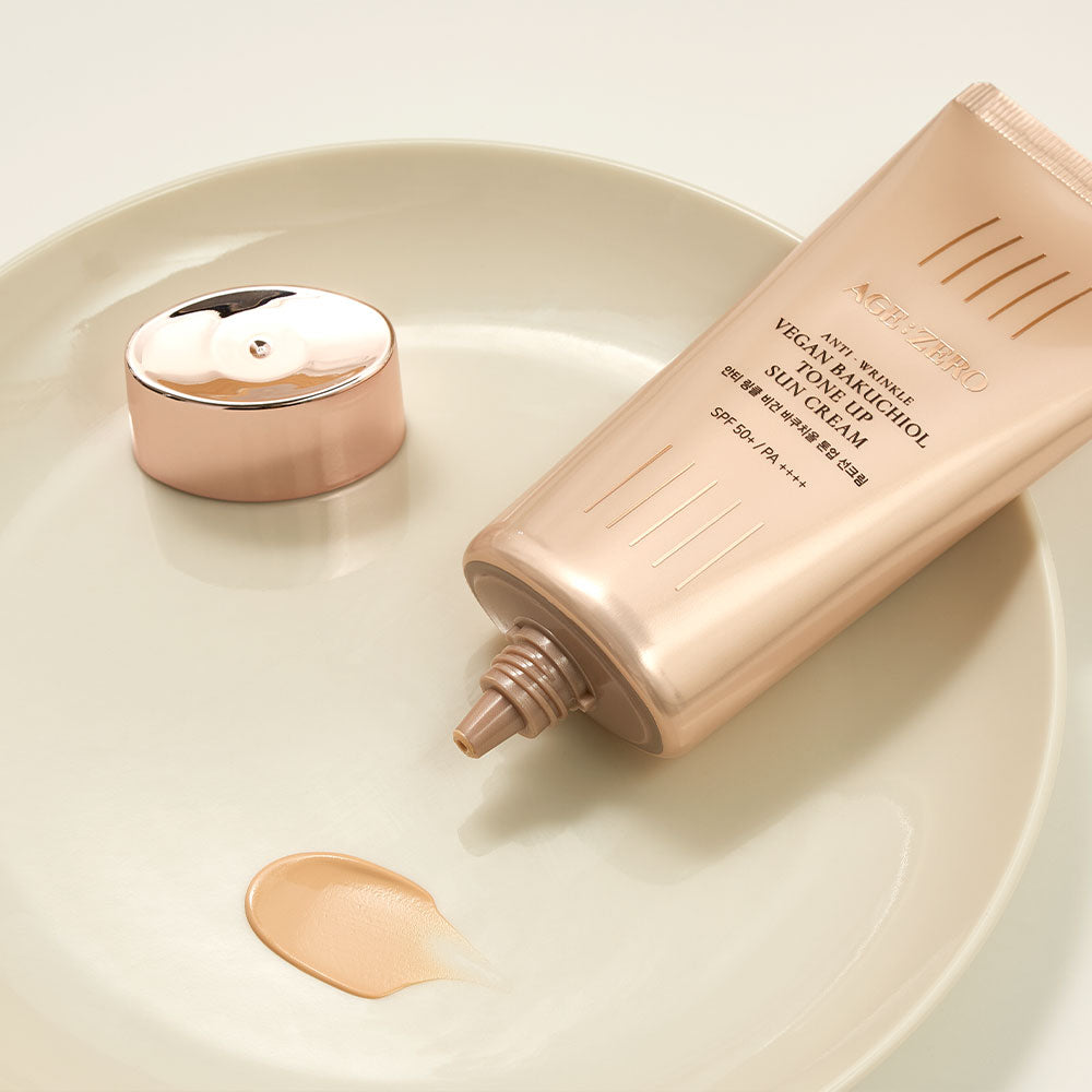 AGE ZERO wegański krem SPF z bakuchiolem – ochrona przeciwsłoneczna i anti-aging K-beauty
