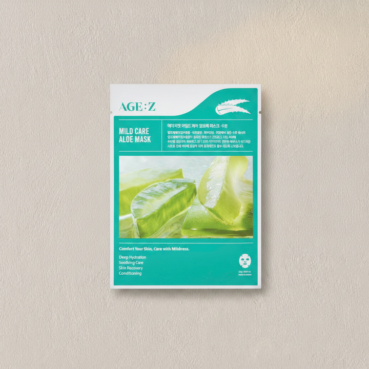 AGE:ZERO Mild Care Aloe Mask – kojąca maska w płachcie K-beauty z aloesem i nagietkiem