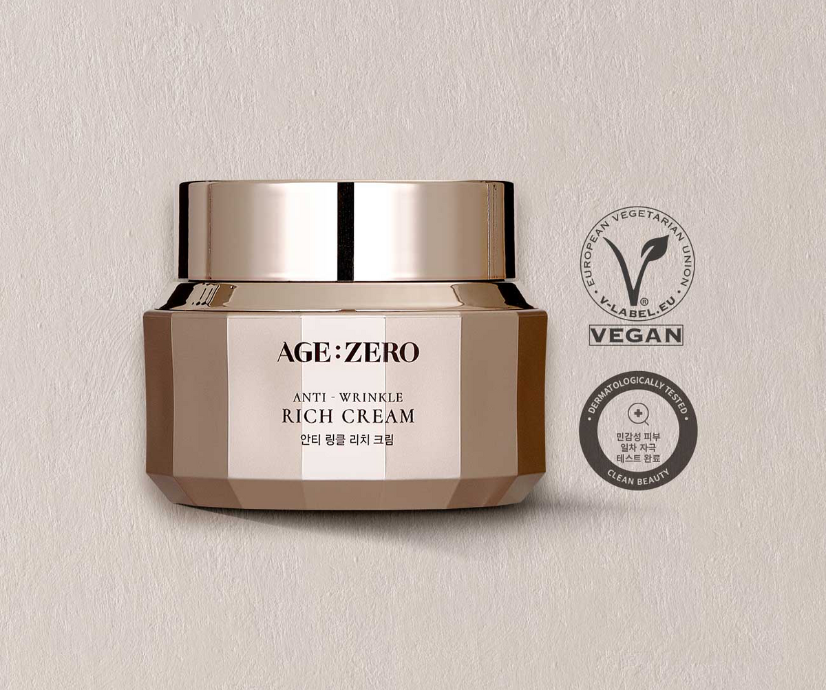 AGE ZERO Anti Wrinkle Rich Cream 50ml – koreański bogaty krem przeciwzmarszczkowy K-beauty
