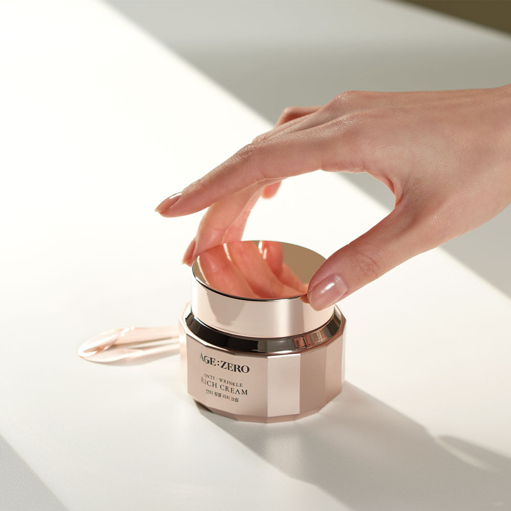 AGE ZERO Anti Wrinkle Rich Cream – odżywczy krem na noc koreańska pielęgnacja
