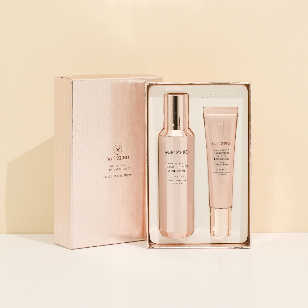 AGE ZERO Repair Serum Set
Zestaw upominkowy z serum (Repair Serum + Bakuchiol Multitreatment)
