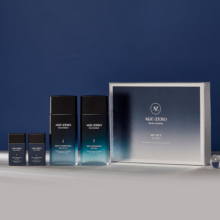 AGE ZERO Blue Homme Daily Care Set – koreański zestaw pielęgnacyjny dla mężczyzn K-beauty

